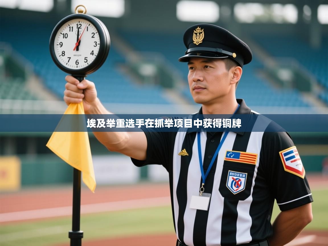 埃及举重选手在抓举项目中获得铜牌